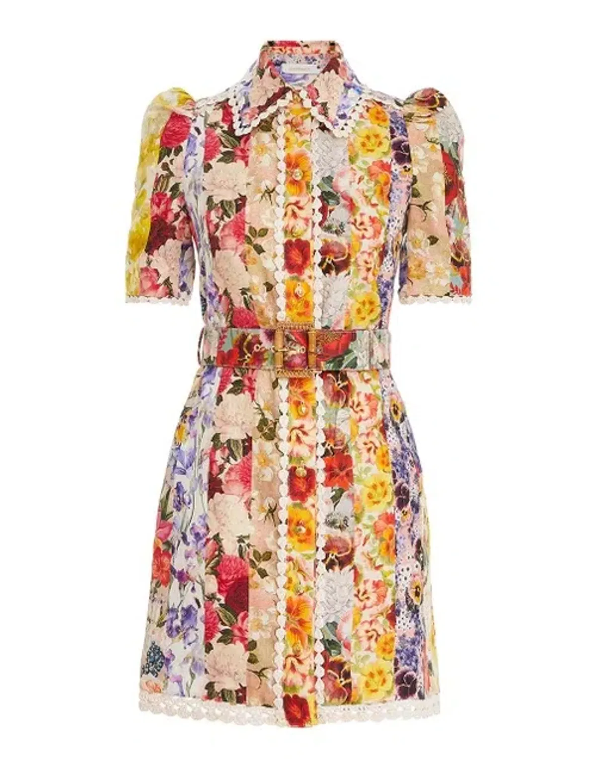 Zimmermann Wonderland Floral Shirt Dress Multi Size 1 / AU 10 - Image 2