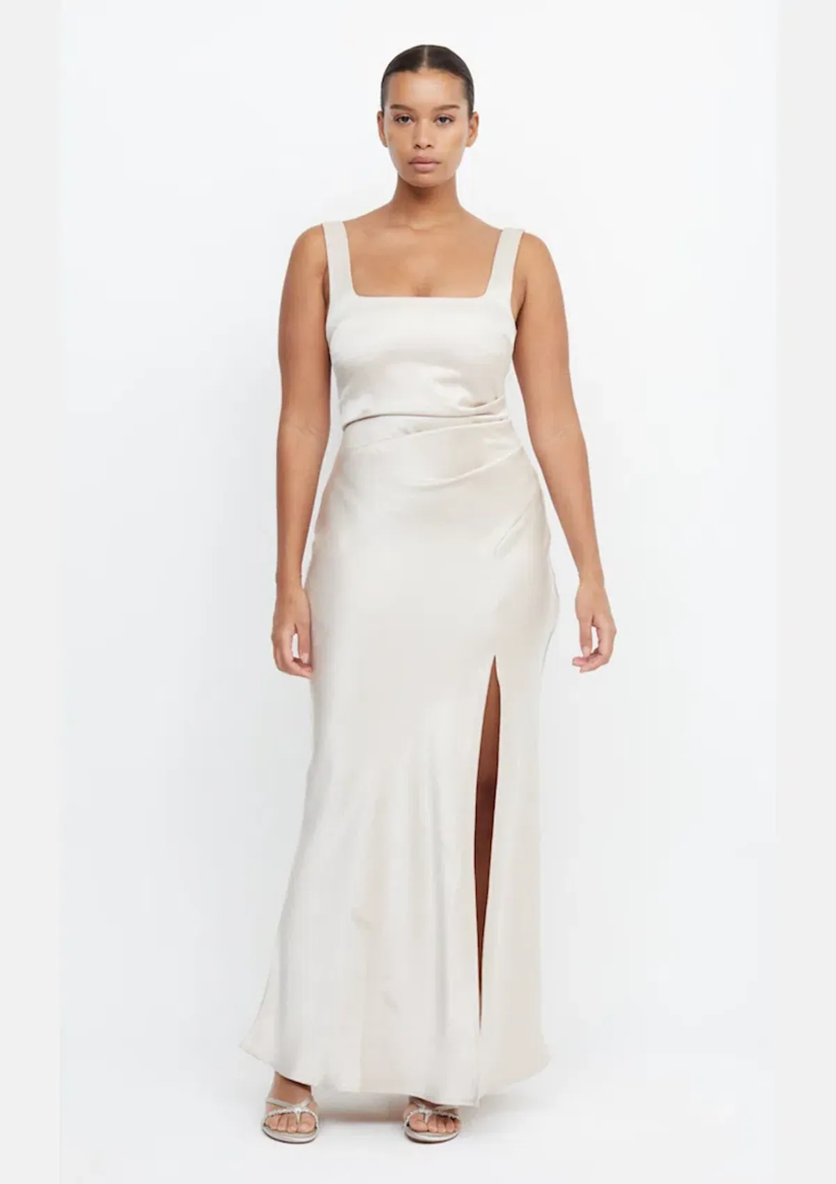 Bec & Bridge The Dreamer Square Neck Dress in Sand Size 6 - Image 1