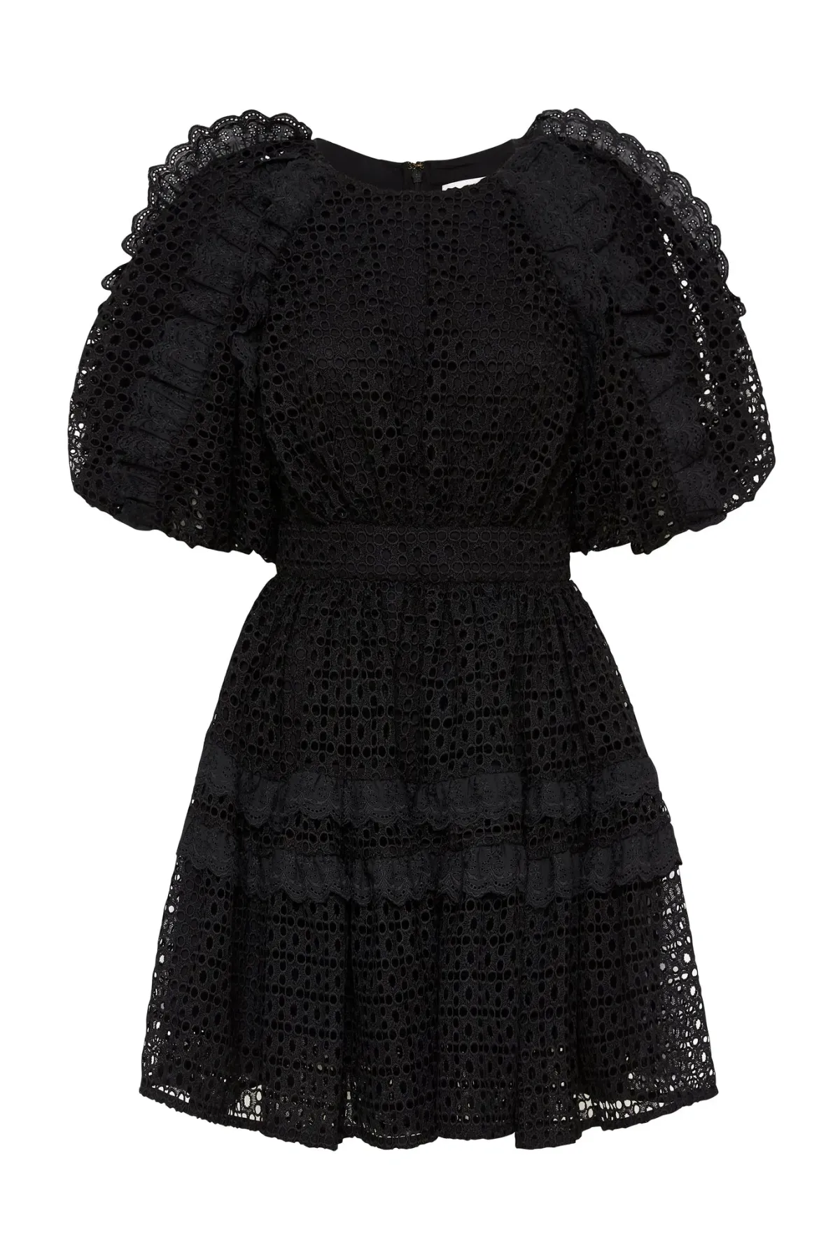 Aje Aveline Broderie Mini Dress Black Size 12 - Image 4