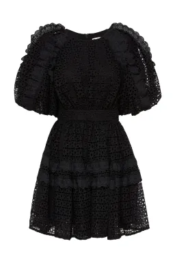 Aje Aveline Broderie Mini Dress Black Size 12 for rent on The Volte - image 4