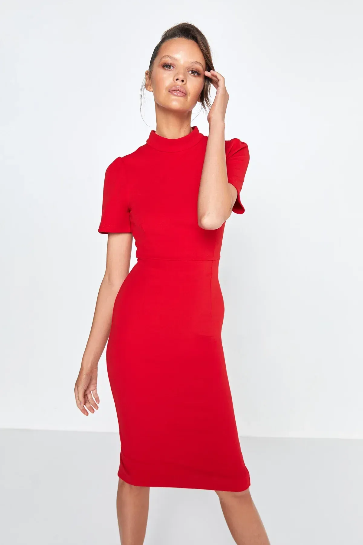 Mossman A Moment In Time Midi Dress Red Size 6 - Image 2