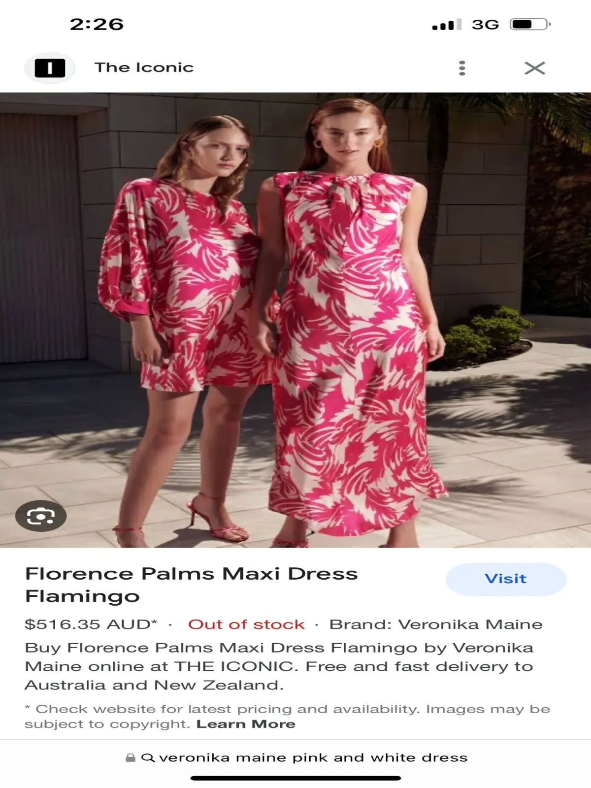 Veronika Maine Pink Maxi Dress Pink Size AU 8 - Image 4