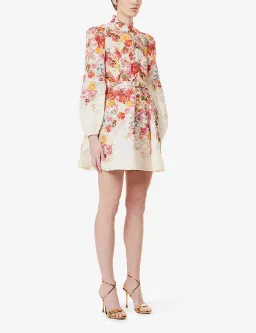 Zimmermann Wonderland Buttoned Mini Dress Floral Size 1 / AU 10 for rent on The Volte - image 1