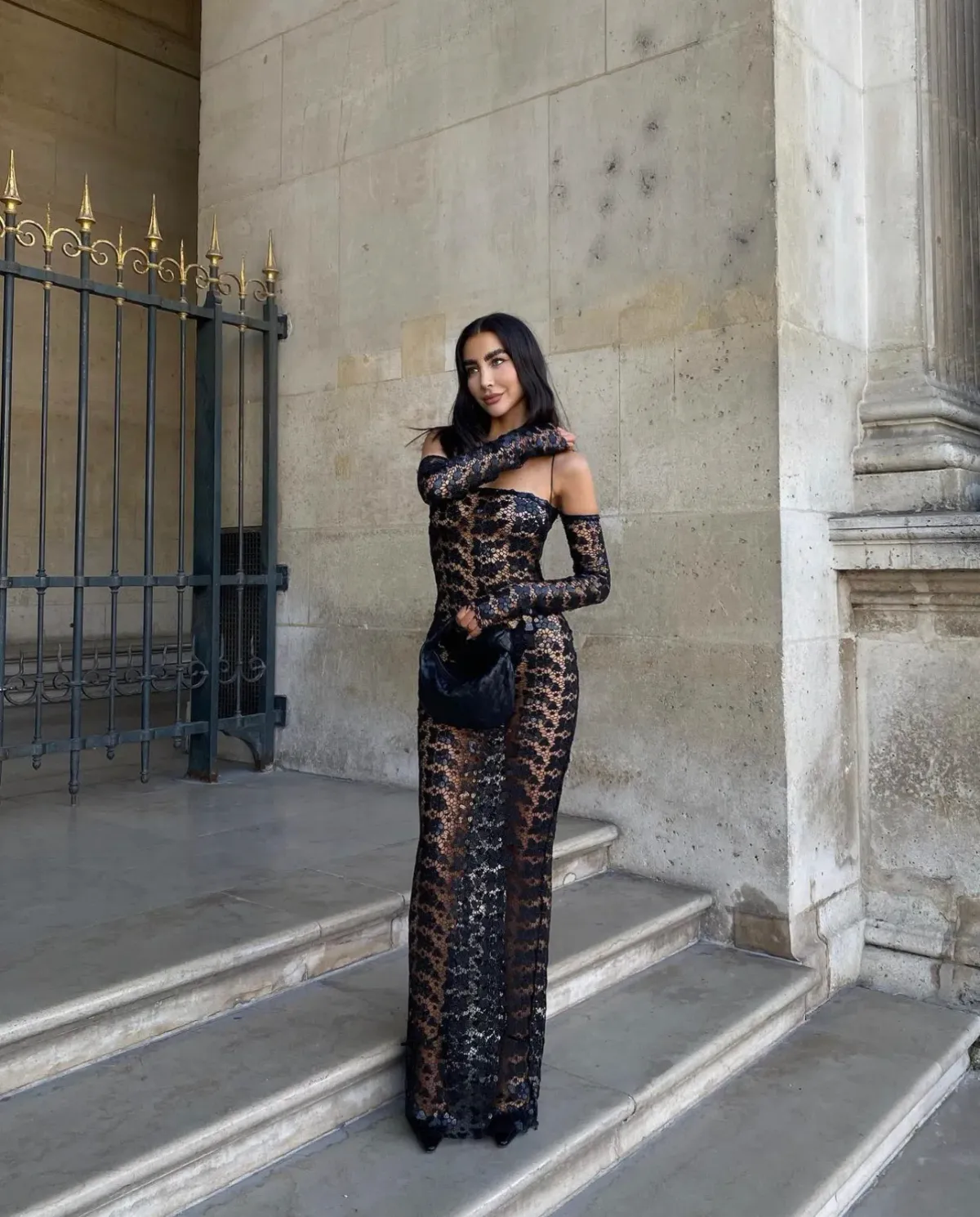 THE NEW ARRIVALS by İlkyaz Özel Moss in El Hedonismo Dress Black Size 6/XS - Image 3