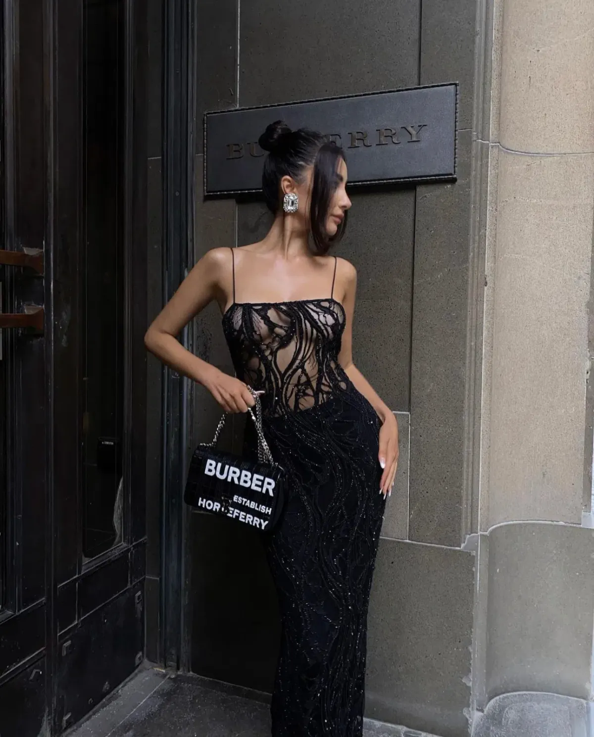 Retrofête Winnie Dress Beaded Maxi Black Size AU 6  - Image 8