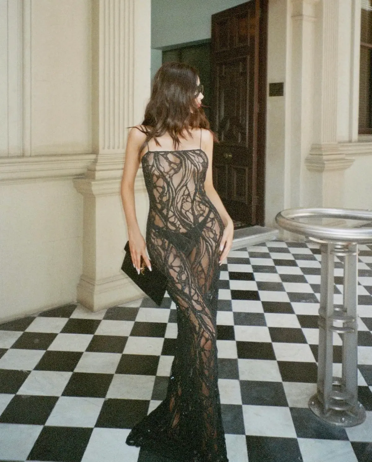 Retrofête Winnie Dress Beaded Maxi Black Size AU 6  - Image 6