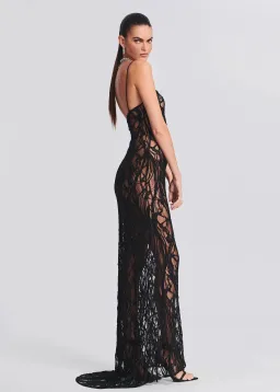 Retrofête Winnie Dress Beaded Maxi Black Size AU 6  for rent on The Volte - image 2