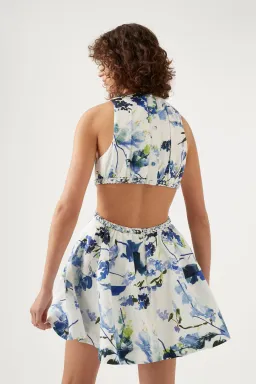 Aje Voyage Cut Out Mini Dress Floral Size 10 for rent on The Volte - image 3