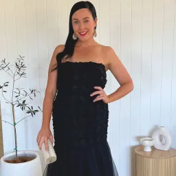 Carla Zampatti Tulle Dress Black Size 12 for rent on The Volte - image 2