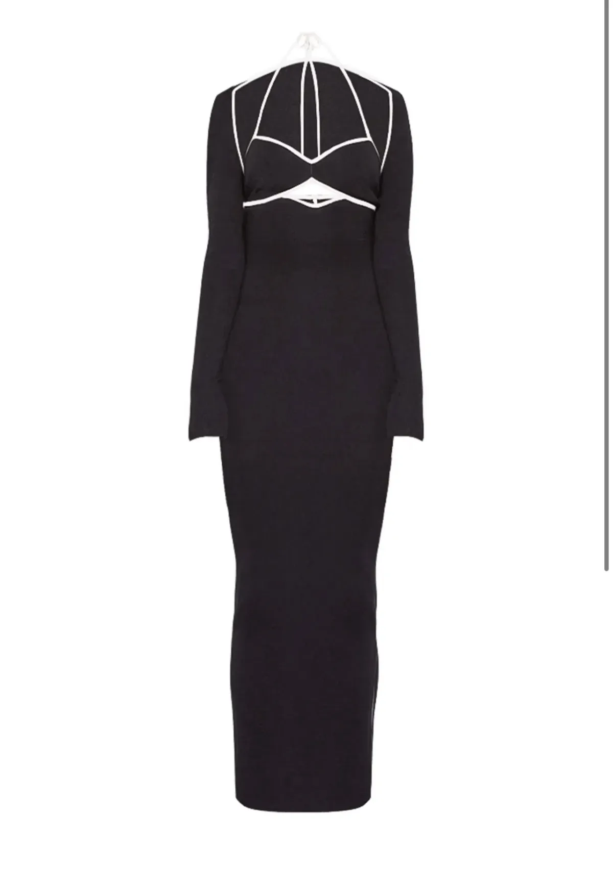 Wynn Hamlyn Palm Maxi Dress Black Size S/AU 8 - Image 4