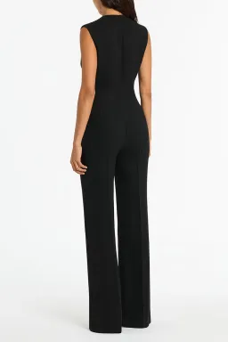 Carla Zampatti Black Crepe Scalloped Jumpsuit Size S/AU 6 for rent on The Volte - image 2