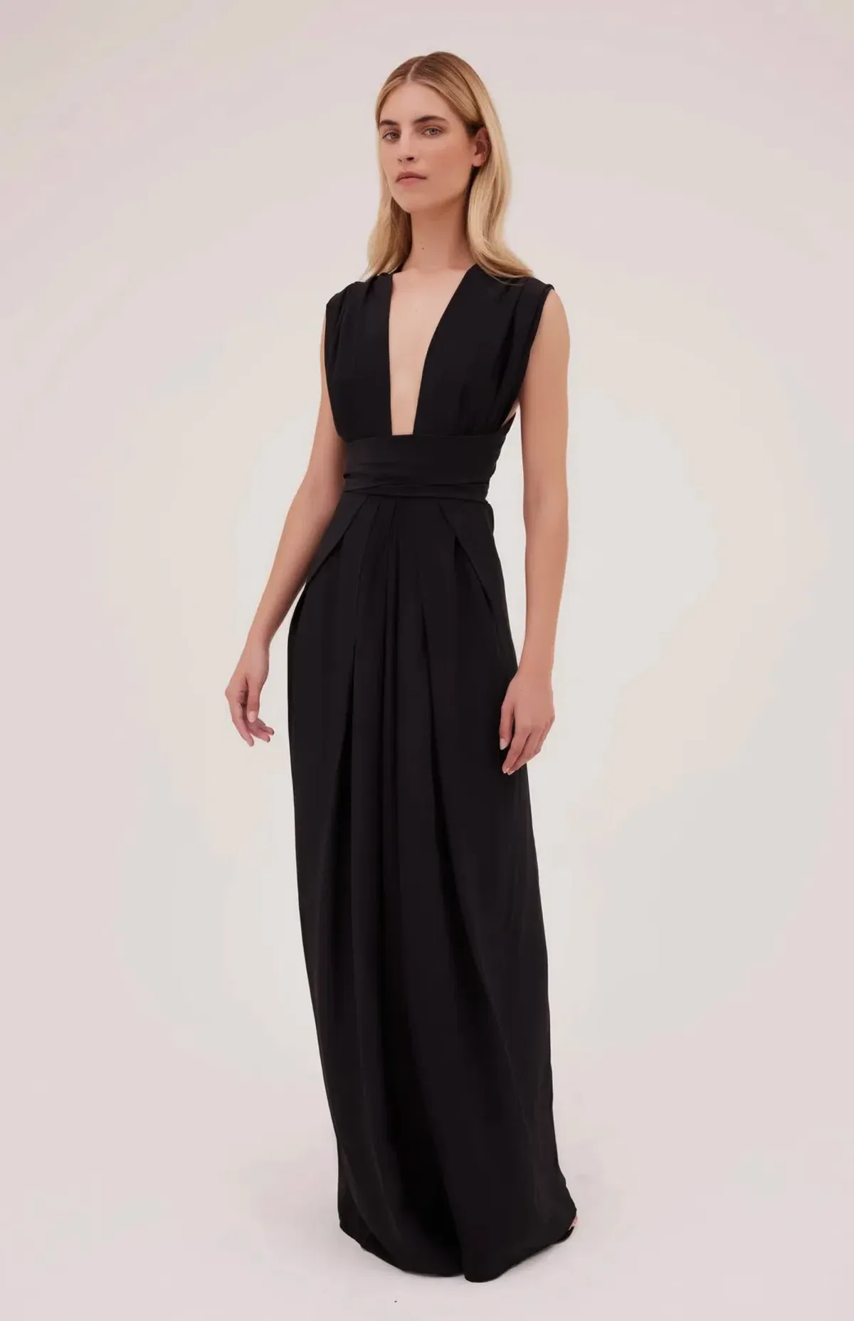 Bianca Spender Black Silk CDC Ascendant Gown Black Size 8 - Image 1