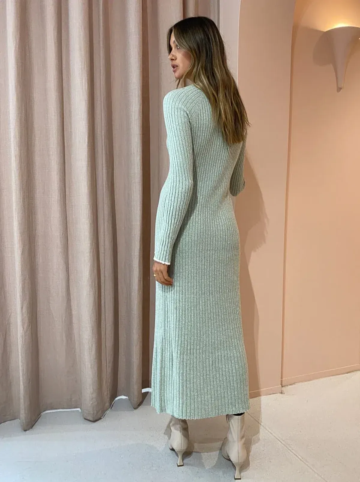 Friends with Frank Thea Dress in Pistachio Twist Size M/Au 10 - Image 5