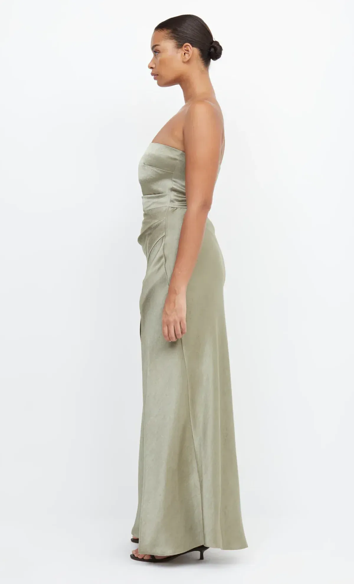 Bec & Bridge The Dreamer Strapless Maxi Dress Sage Green Size 12 / L - Image 3
