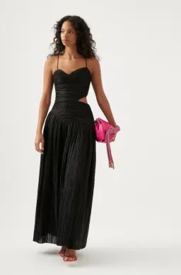 Aje Laurier Wave Maxi Dress in Black Size 8 / S for rent on The Volte - image 1