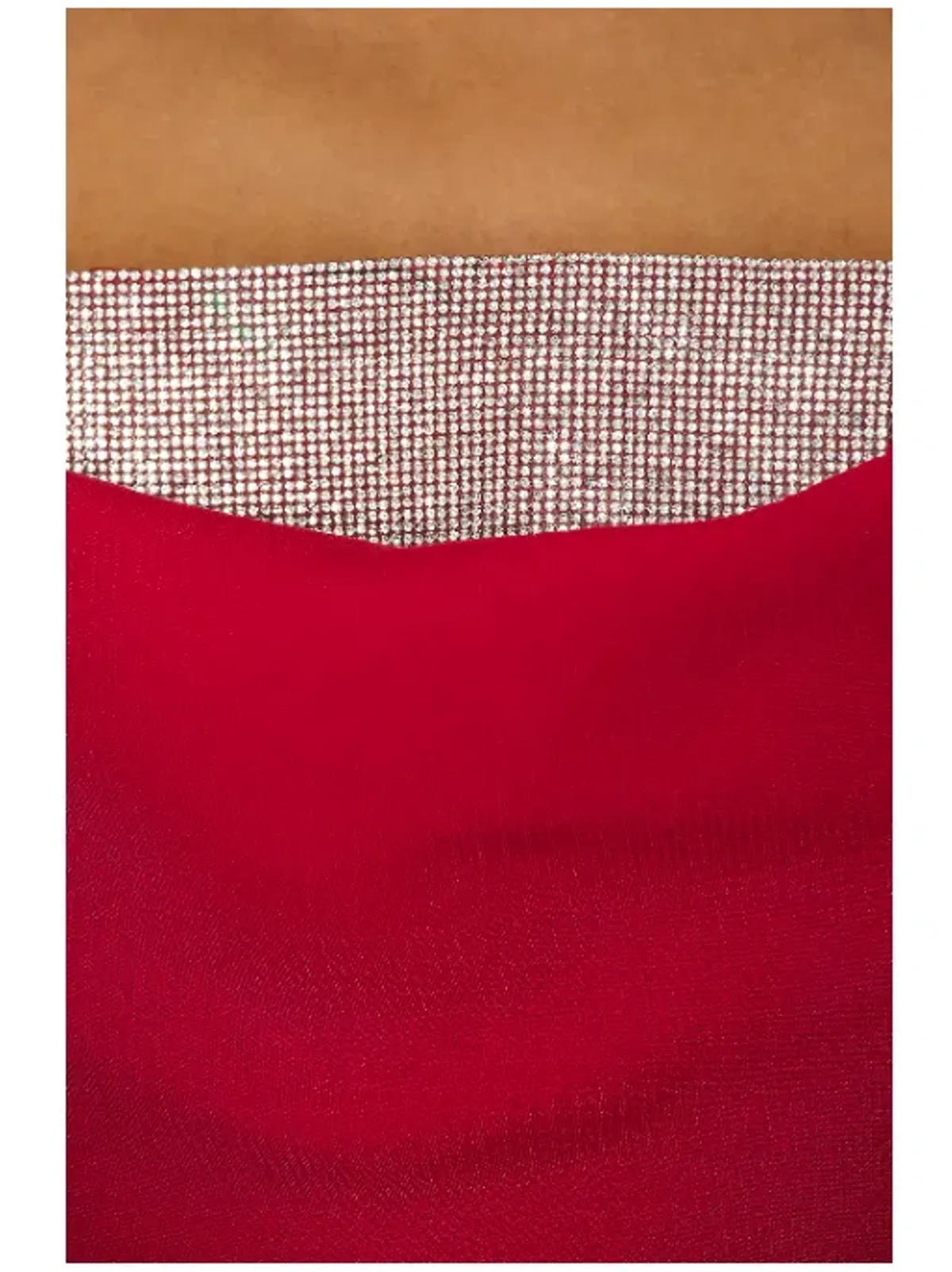 Roland Mouret Off Shoulder Diamante Midi Dress Red Size 12 - Image 4