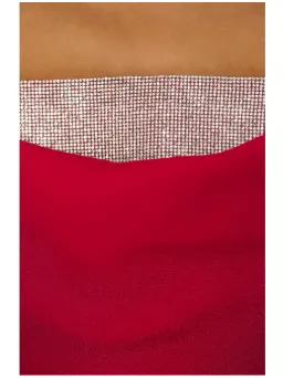 Roland Mouret Off Shoulder Diamante Midi Dress Red Size 12 for rent on The Volte - image 4