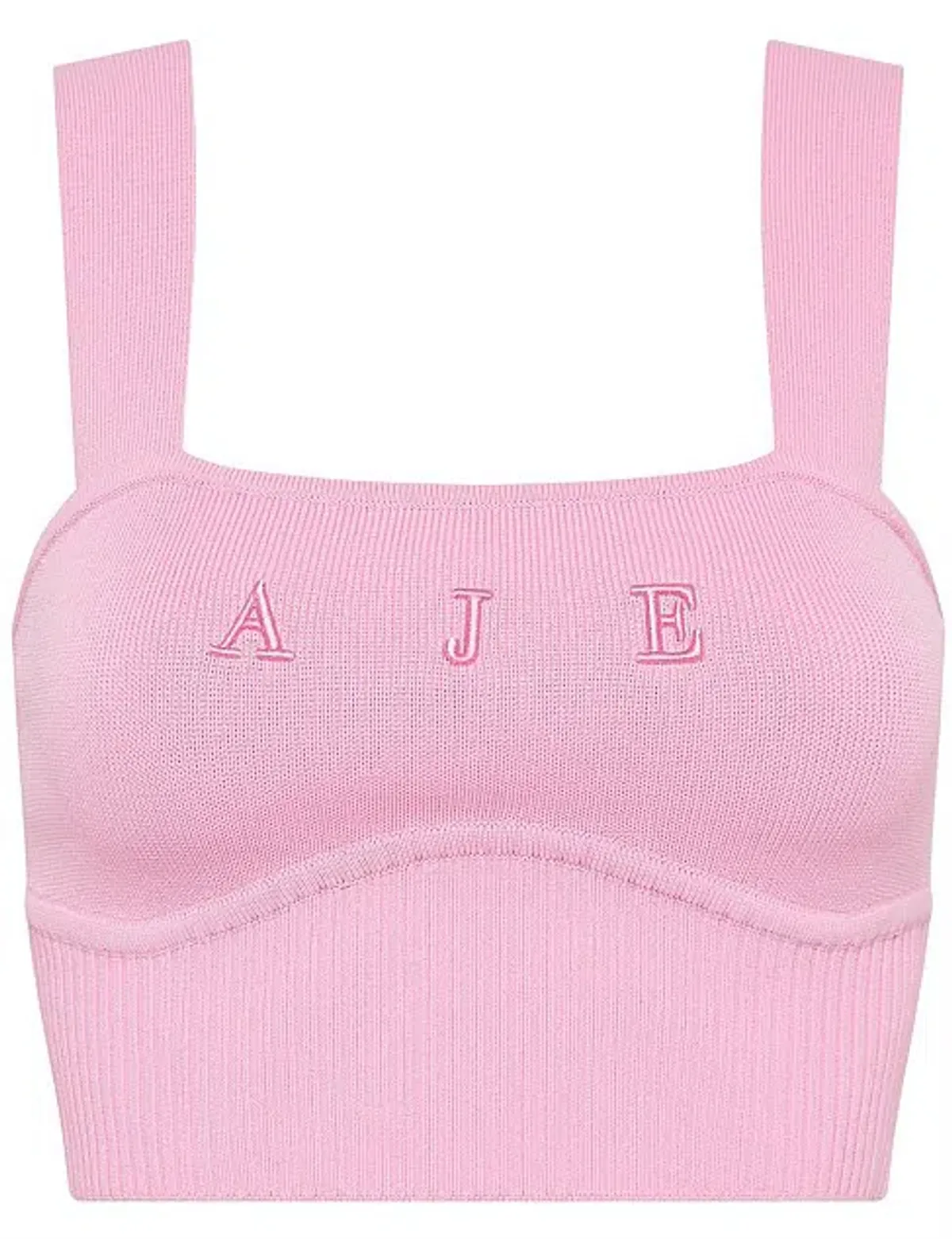 Aje Livadi Lucia Knit Logo Top Pink Size L / Au 12 - Image 4