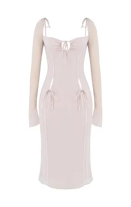 House of CB Ophelia Cutout Midi Dress Crystal Size L / Au 12 for rent on The Volte - image 5