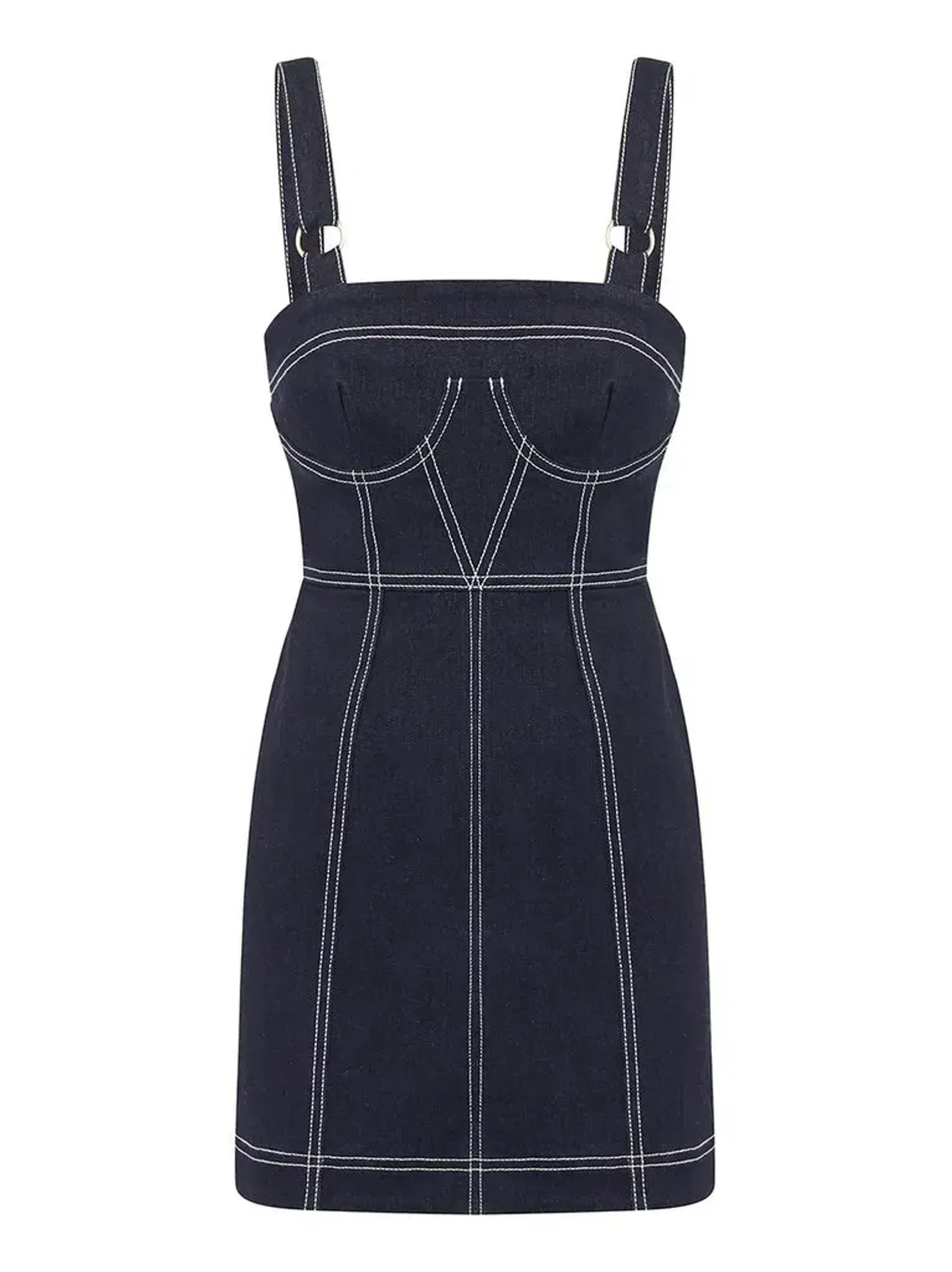 Alice McCall Supernova  Denim Mini Dress Indigo Size 6  - Image 3