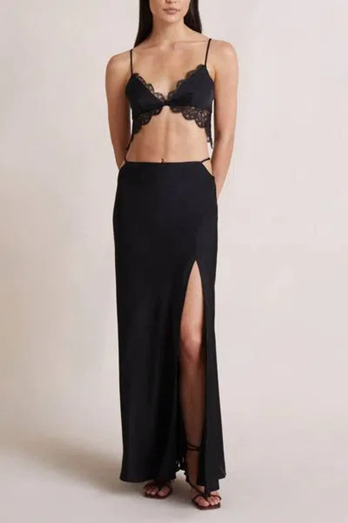 Bec & Bridge Camille Top & Skirt Set Black Size 14 - Image 2