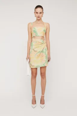 Scanlan Theodore Floral Tie Dye Bralette & Skirt Set Print Size 8 / S for rent on The Volte - image 1