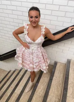 Zimmermann Prima Petal Mini Dress Blush Size 1 / Au 10 for rent on The Volte - image 5