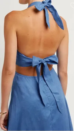 Dissh Layne Halter Midi Dress Cobalt Size AU 8 for rent on The Volte - image 5