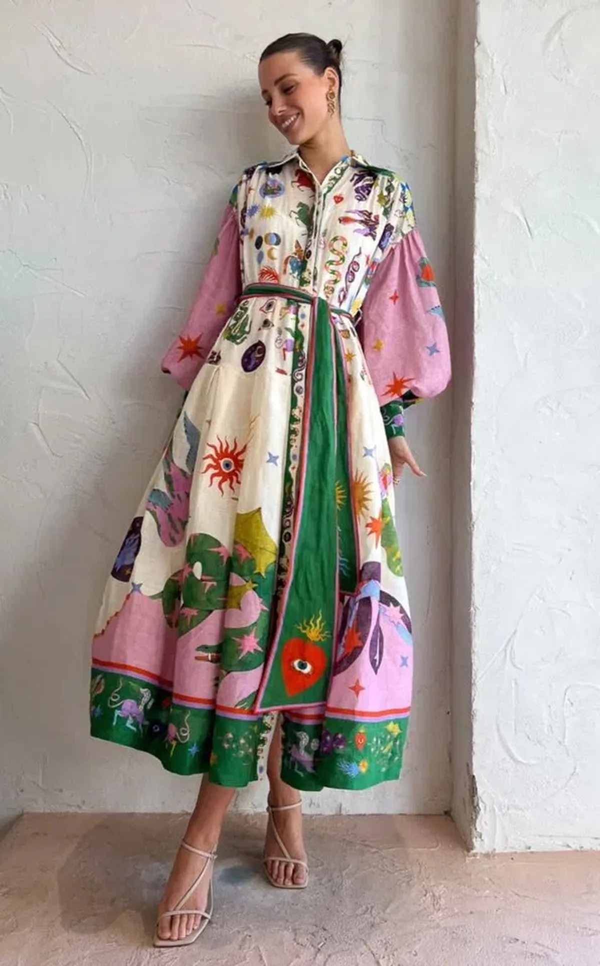 Alemais Seeker Shirt Dress Multi Size Size AU 8 - Image 1