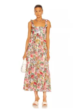 Zimmermann Mae Tie Shoulder Dress Floral Size 1 / Au 10 for rent on The Volte - image 1