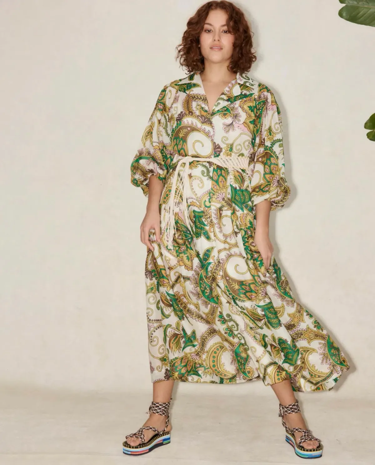 Alemais Octavia V Neck Shirtdress Print Size 12 - Image 1