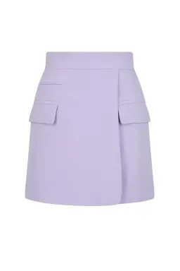 Shona Joy Irena Wrap Mini Skirt in Lavender Size 8 for rent on The Volte - image 5