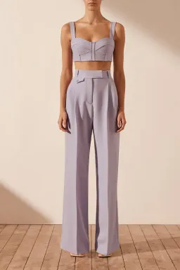 Shona Joy Irena Corded Bustier in Lavender Size 8 for rent on The Volte - image 1