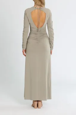 Bec & Bridge Adaline Long Sleeve Maxi Dress Taupe Grey Size 10 for rent on The Volte - image 2