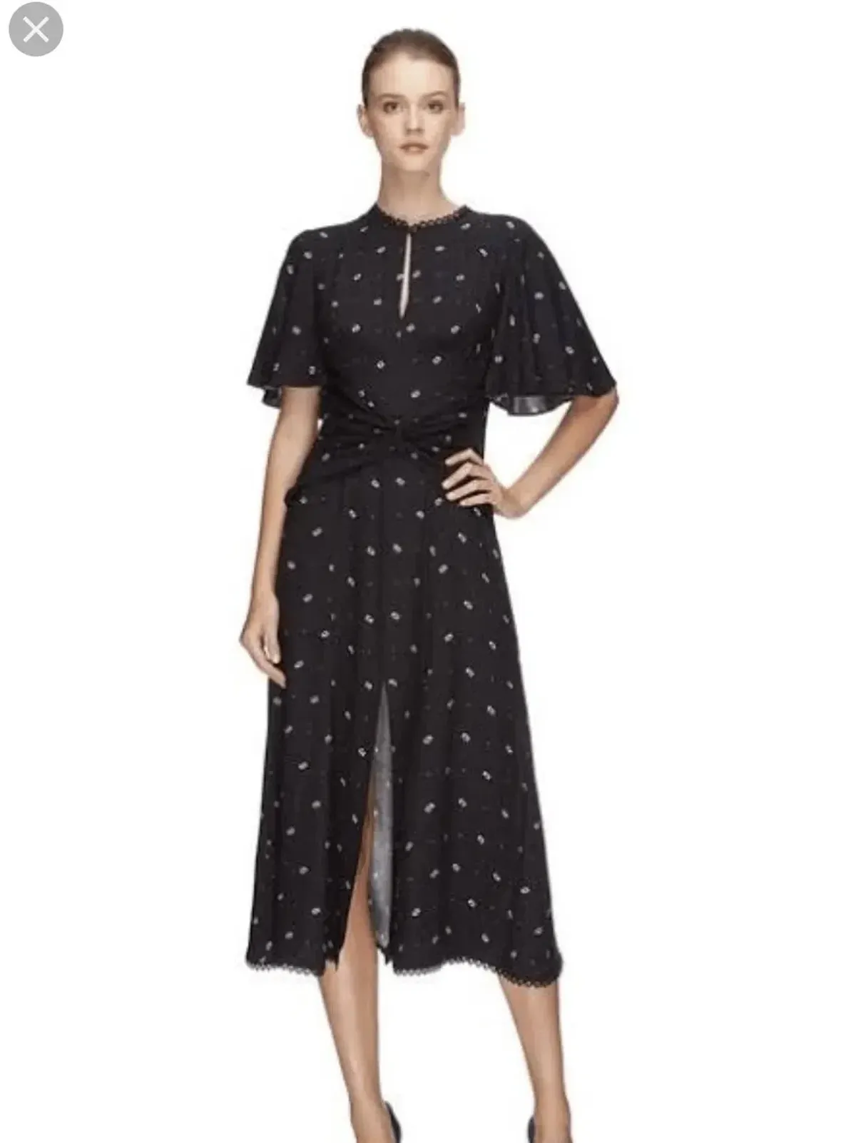 Lover Foulard Midi Dress Black Size 10  - Image 1