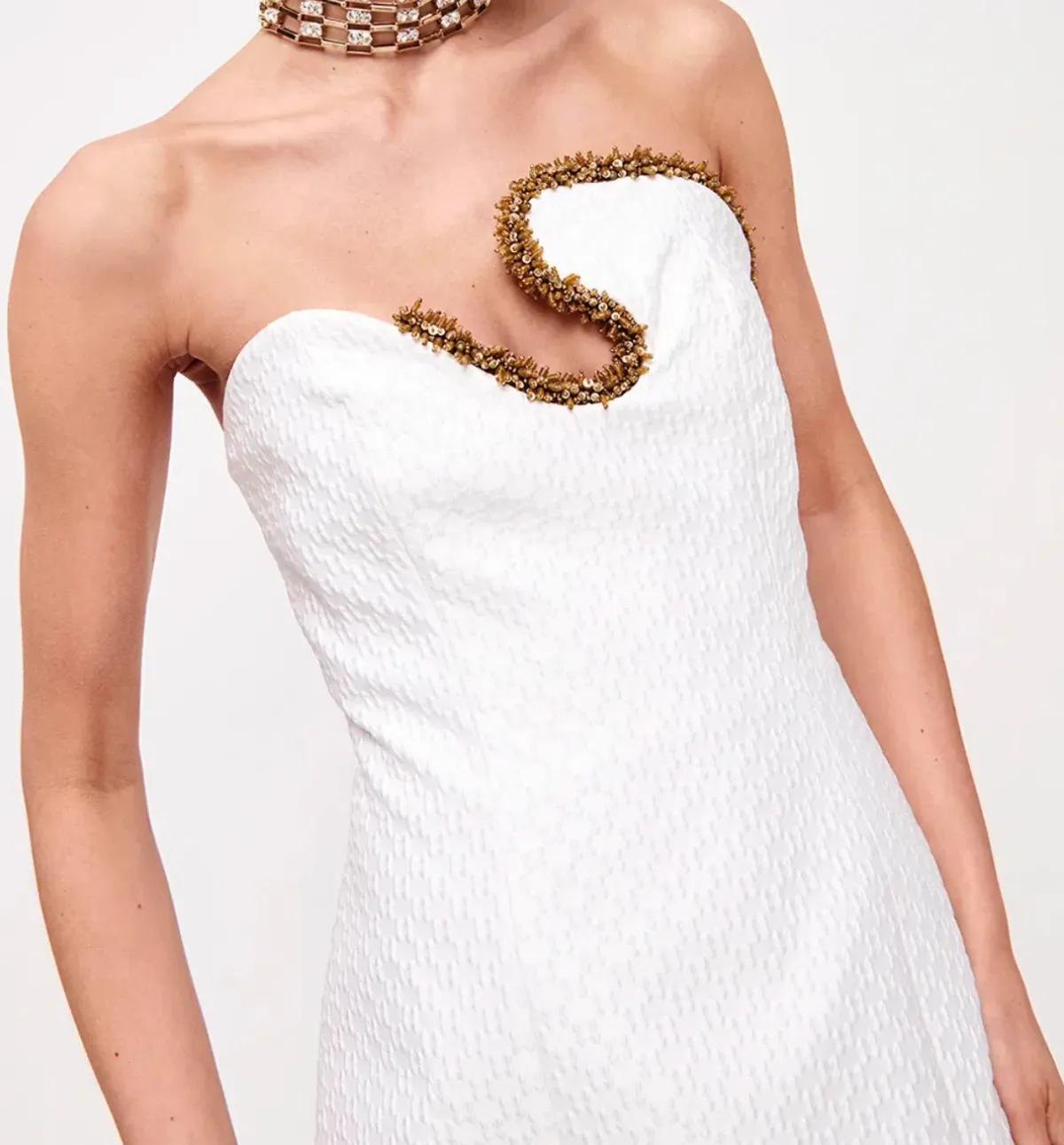 Rachel Gilbert Raff Mini Dress Ivory Size 2/Au 10 - Image 3