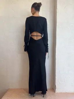 Bec & Bridge Diamond Days Long Sleeve Maxi Dress in Black Size 10 / M for rent on The Volte - image 7