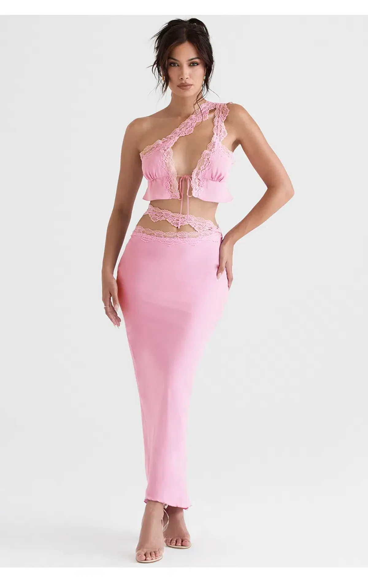 House of CB Lorena Top & Mathilda Skirt Set Pink Size L / Au 12 - Image 1