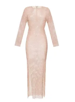 Santa Brands Blush Diamonds Maxi Dress Blush Size 10 for rent on The Volte - image 1