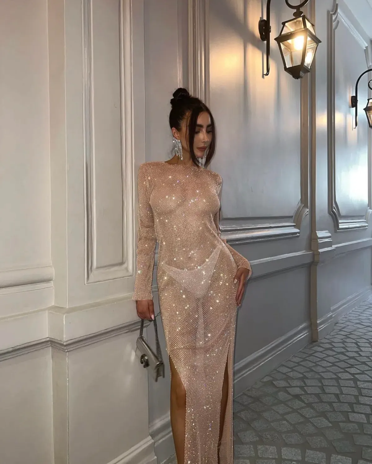 Santa Brands Blush Diamonds Maxi Dress Blush Size 10 - Image 2