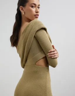 Camilla and Marc Javier Knit Dress Green Size 6  for rent on The Volte - image 3