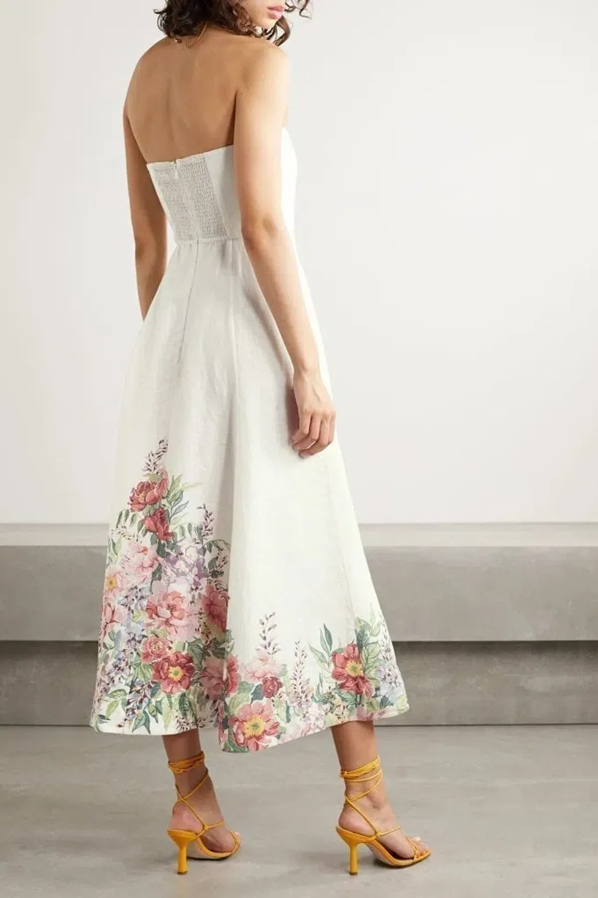 Zimmermann Bellitude Midi Floral Linen Midi Dress Floral Size 2/Au 12 - Image 3