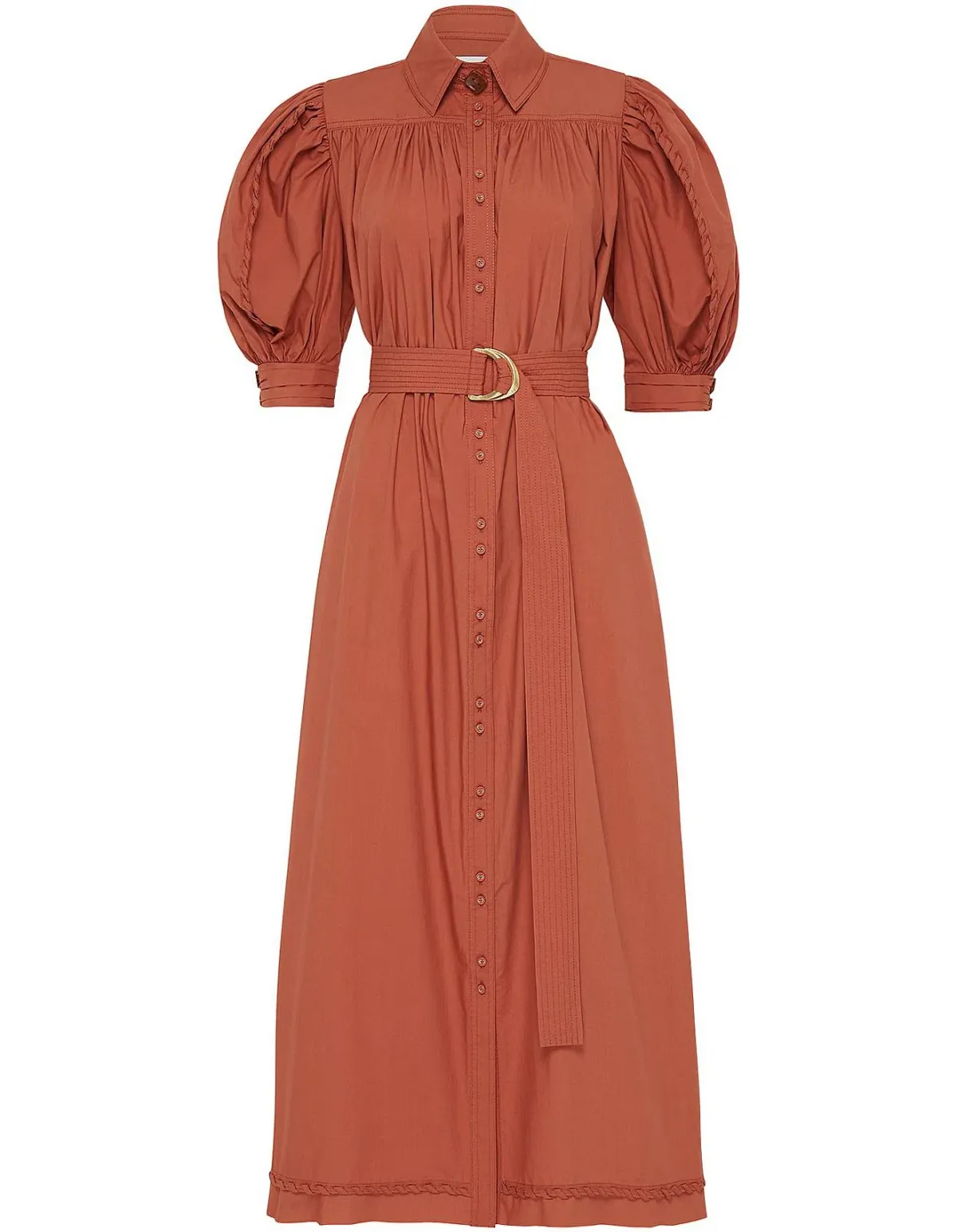 Aje Manifest Midi Dress Rust Size 10 - Image 5