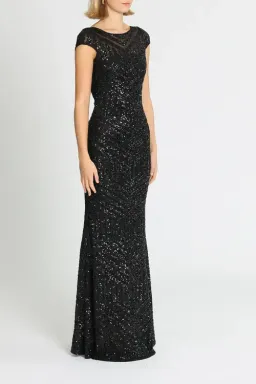 Langhem Ida Sequin Gown Black Size 10 for rent on The Volte - image 2