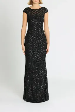 Langhem Ida Sequin Gown Black Size 10 for rent on The Volte - image 1