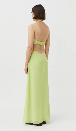 Camilla And Marc Zandar Cut Out Halter Dress In Apple Sorbet Au Size 12  for rent on The Volte - image 3