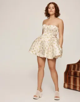 Alemais Bea Corset Mini Dress In Ivory Ladies Size 14  for rent on The Volte - image 1