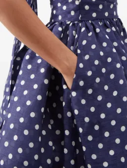 Zimmermann High Tide Halterneck Polka Dot Midi Dress Print Size 4 / Au 16 for rent on The Volte - image 3