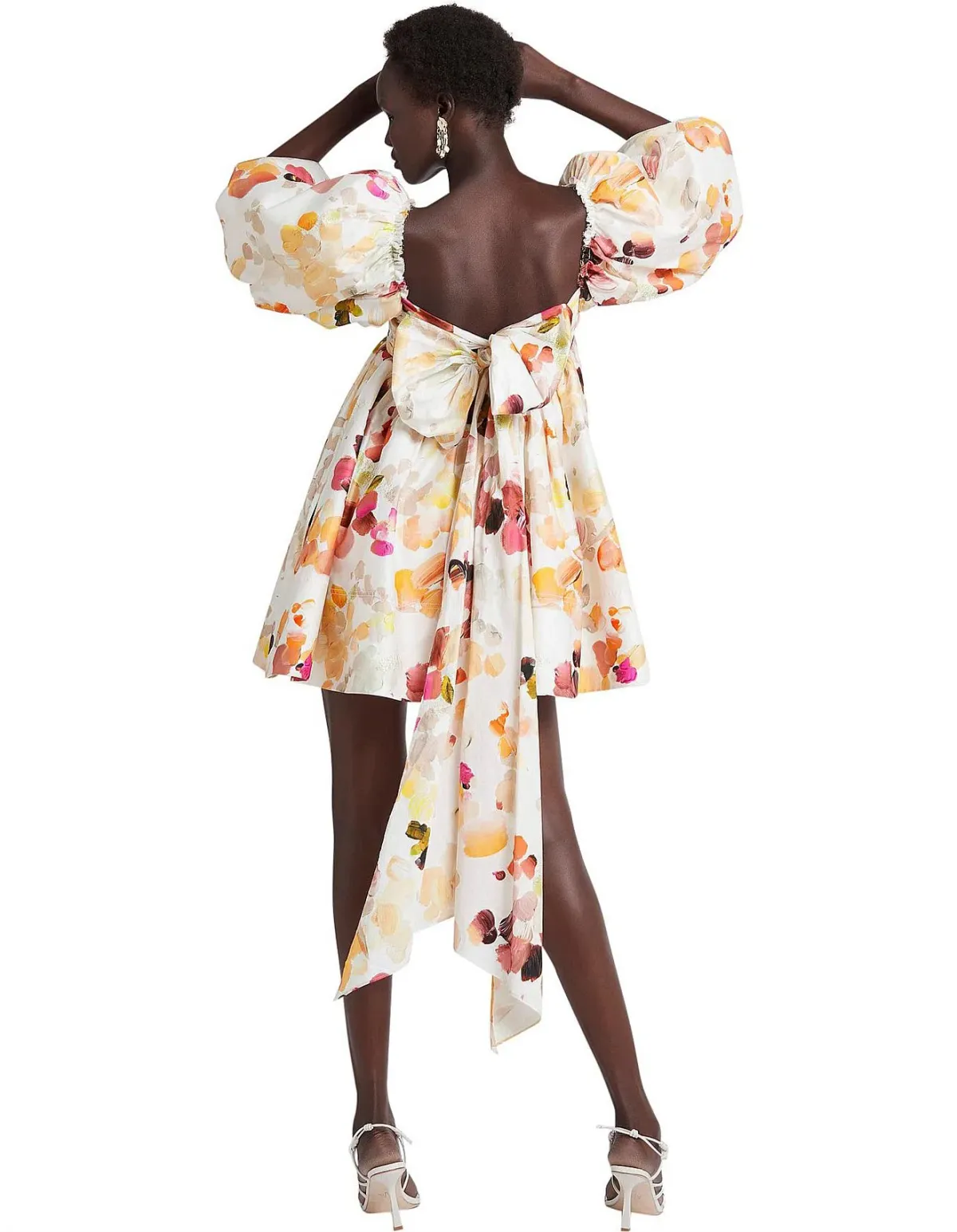 Aje Dassia Puff Sleeve Mini Dress Floral Size 10 - Image 6