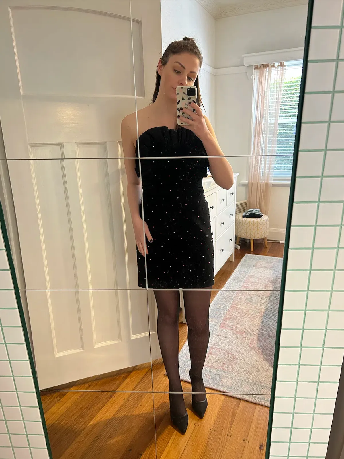 Rebecca Vallance Pollock Strapless Mini Dress Black Size 10 - Image 6